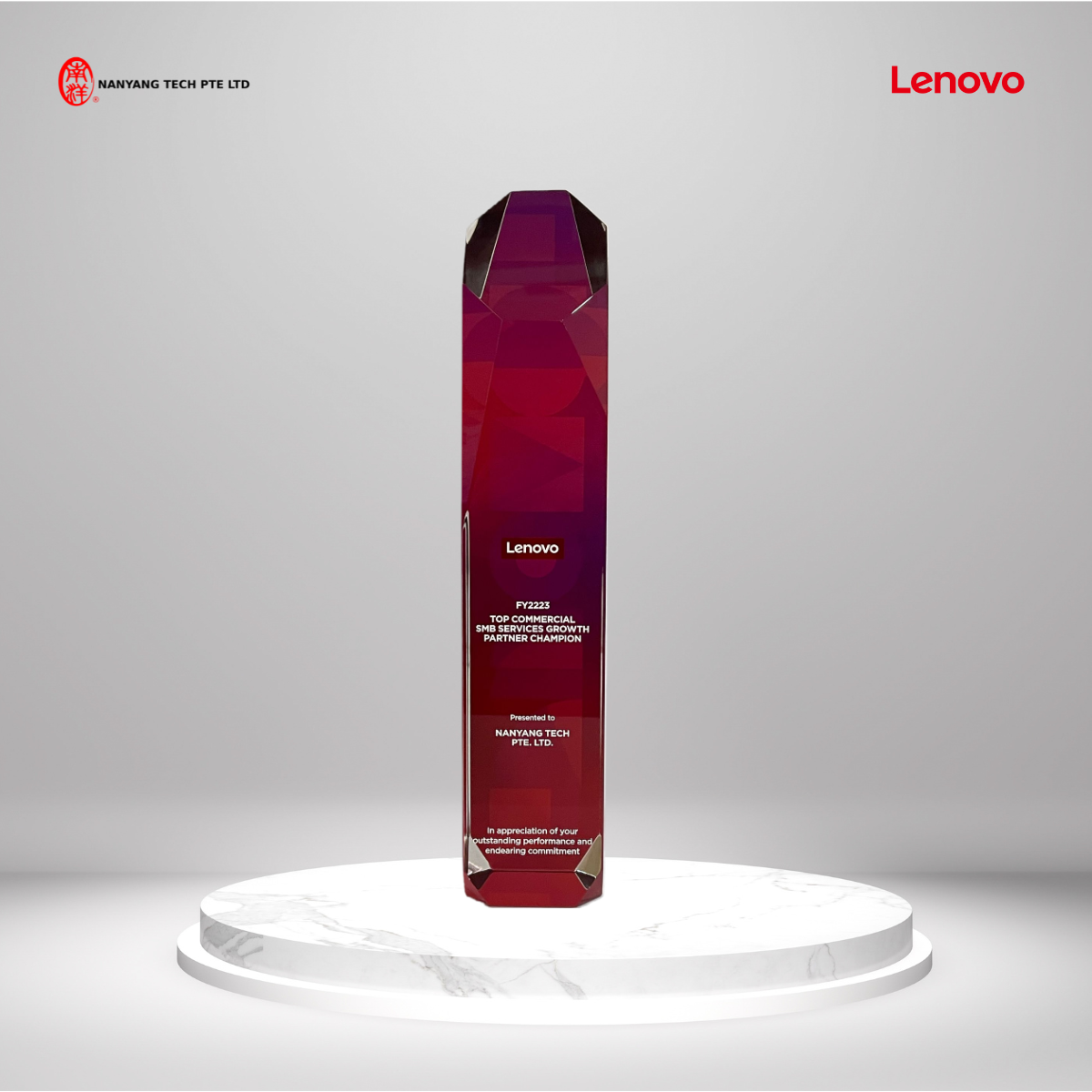 Lenovo Top Commercial SMB Service Growth Partner FY2023 award
