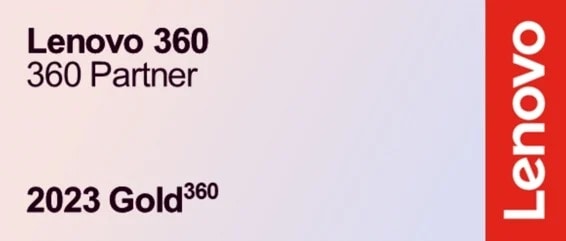 Lenovo 360 Partner 2023 Gold award