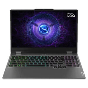 Lenovo LOQ 15IRX9 15" Gen 9 gaming laptop with a vibrant display and RGB backlit keyboard.