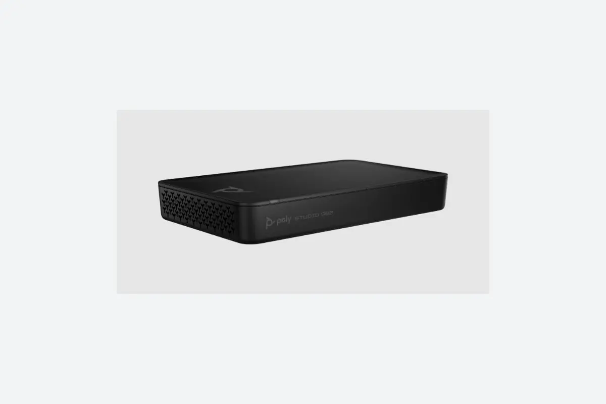 Representative HP Poly G-Series modular room conferencing system